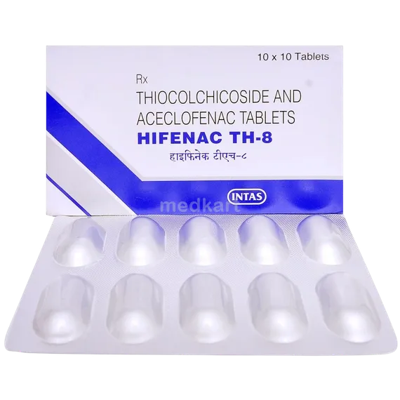 hifenac th 8mg tablet 10's
